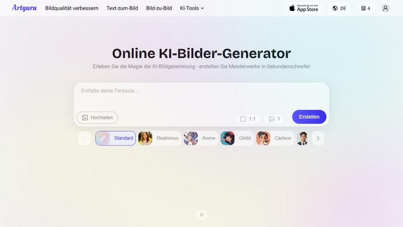 Artguru Online KI-Bilder-Generator