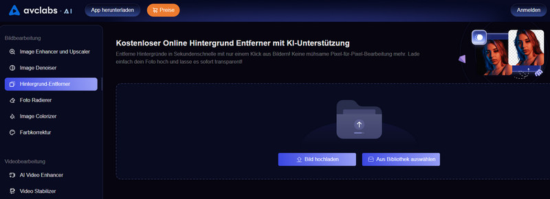 AVCLabs Online Hintergrund Entferner