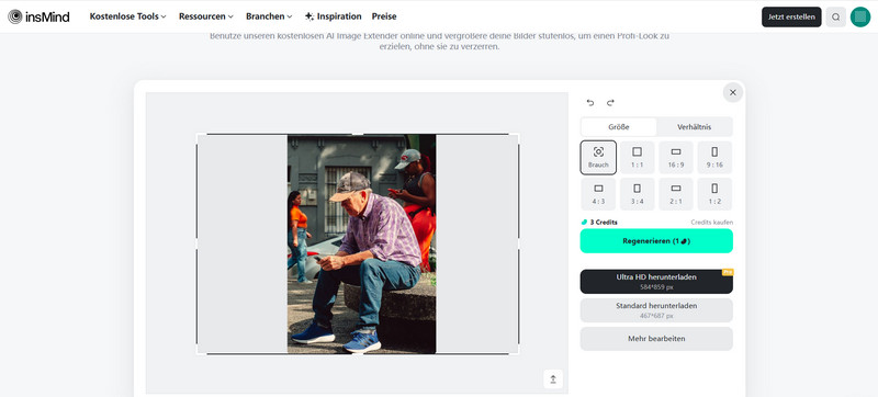 Bild mit Insmind erweitern
