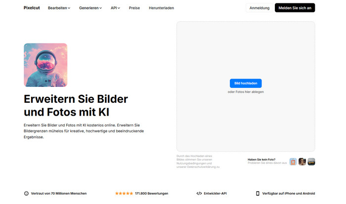 Bild mit Pixelcut erweitern