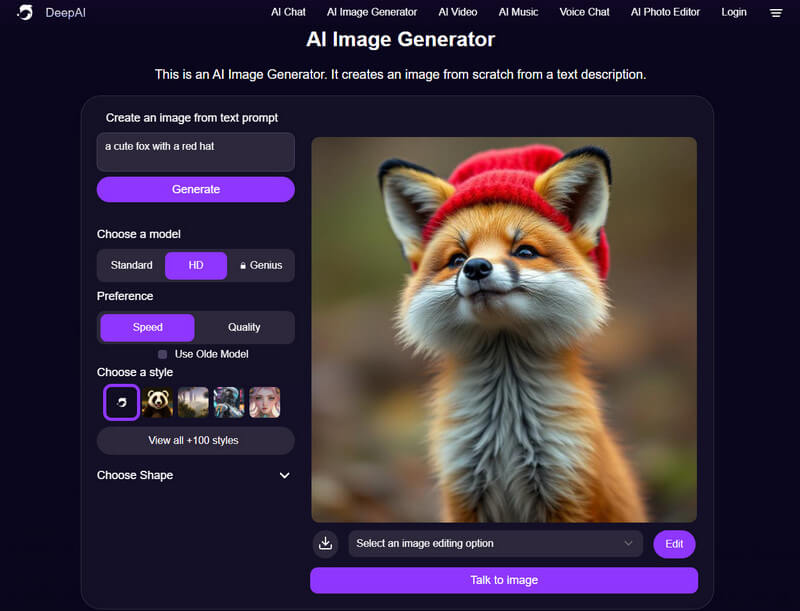 DeepAI AI Image Generator