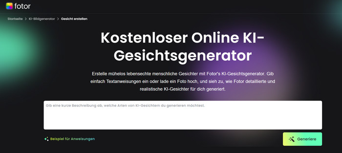 Fotor AI Face Generator