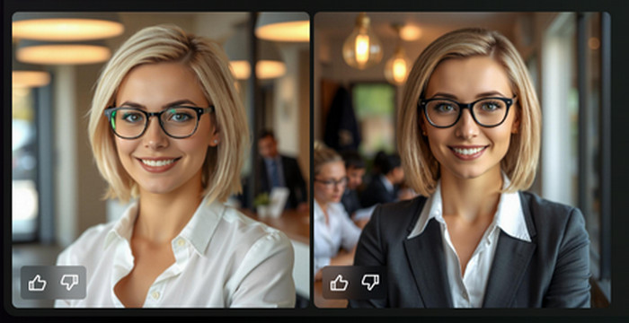 Generierten Ergebnisse von Fotor AI Face Generator