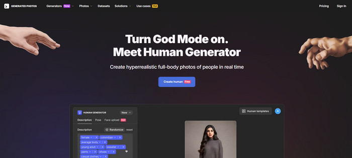 Generated Photos - KI Full-Body Generator