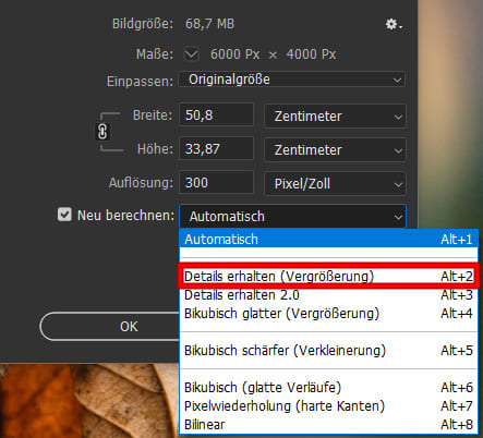 Rauschen reduzieren bei Photoshop