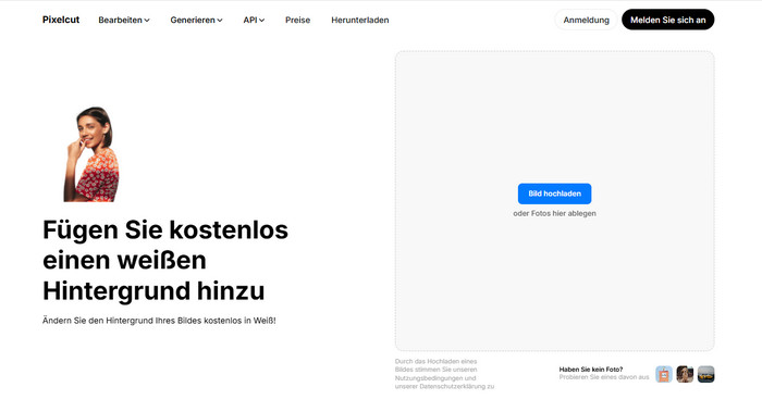 Hintergrund mit Pixelcut weiß machen