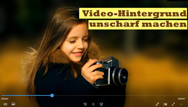 Video-Hintergrund unscharf machen