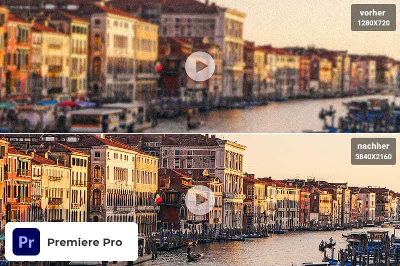 Upscaling des Videos auf 1080p und 4K in Premiere Pro