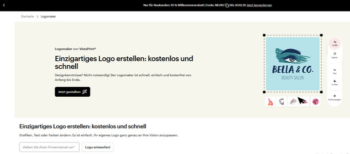 KI Logo Generator Vistaprint