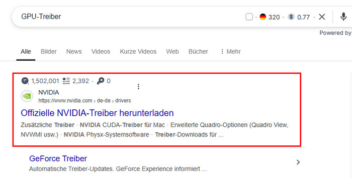 GPU-Treiber aktualisieren